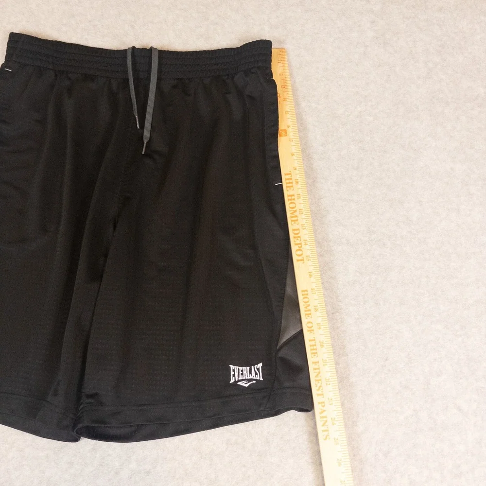 Everlast Mens Mesh Basketball Shorts Black Grey XXL Athletic Gym Training